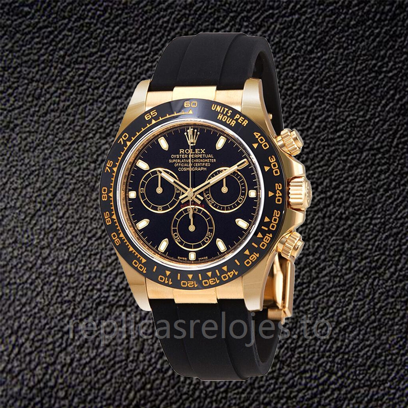 Rolex Daytona de los hombres 116518BKSR Esfera negra Tono dorado 40mm - Imagen 2