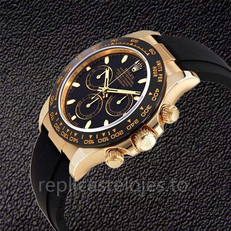 Rolex Daytona de los hombres 116518BKSR Esfera negra Tono dorado 40mm - Imagen 3