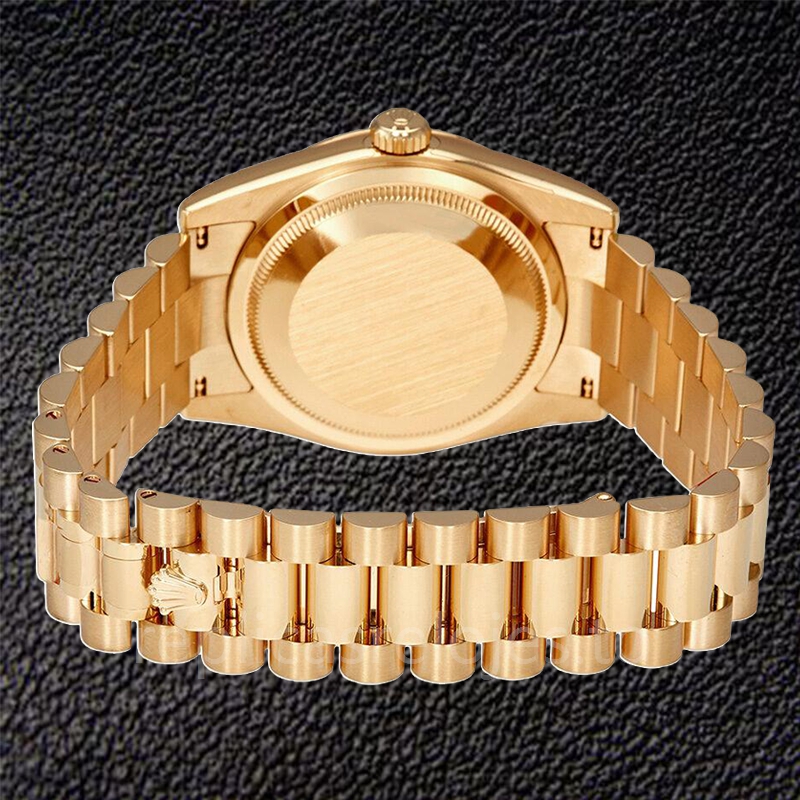 Rolex Day-Date 118238GNSP Unisex Esfera verde Tono de oro amarillo Pulsera - Imagen 4