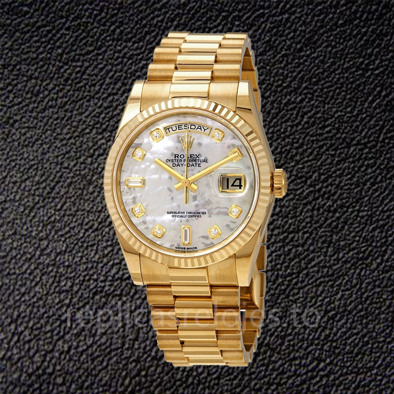 Rolex Day-Date de los hombres 118238MDP Pulsera Esfera de nácar blanco Automático - Imagen 2