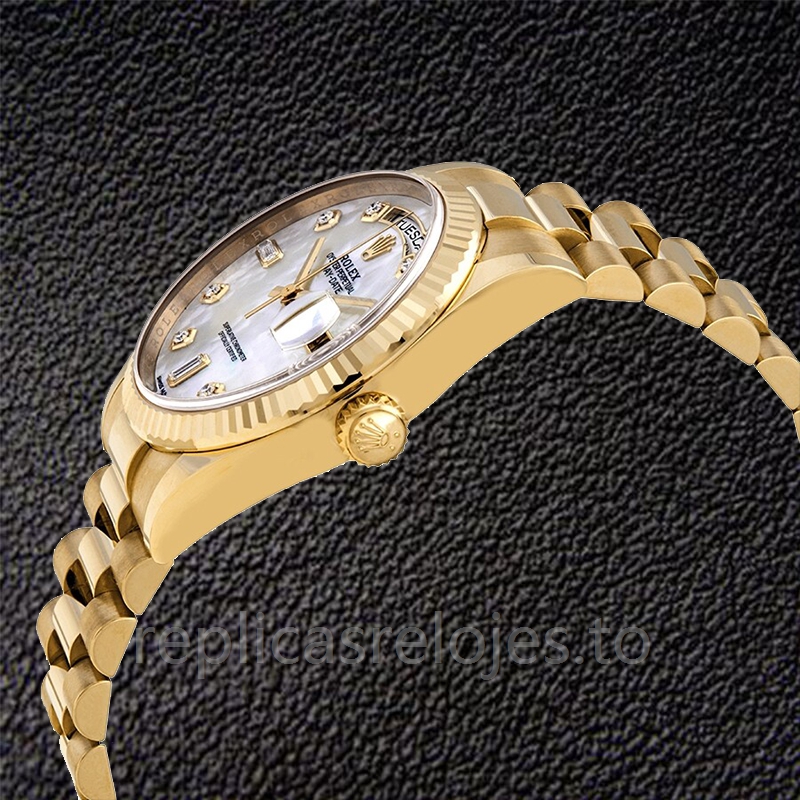Rolex Day-Date de los hombres 118238MDP Pulsera Esfera de nácar blanco Automático - Imagen 3