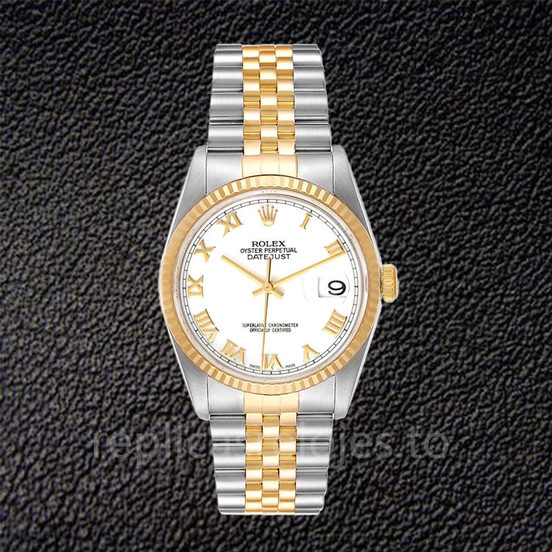 Rolex Datejust de los hombres 16233WRJ Pulsera Esfera negra - Imagen 2
