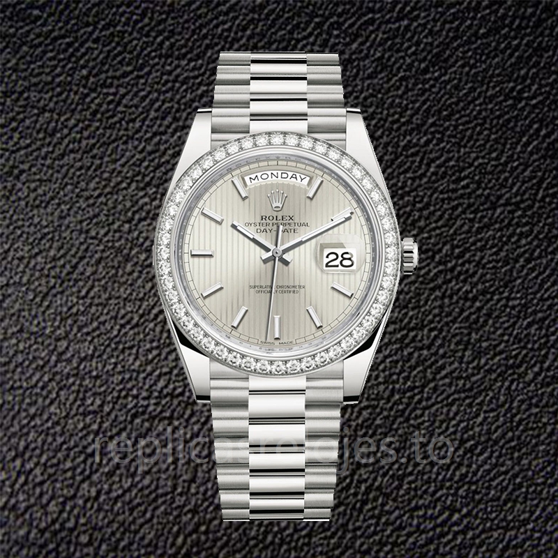Rolex Day-Date 228349SSP de los hombres 40mm Automático Tono plateado - Imagen 2
