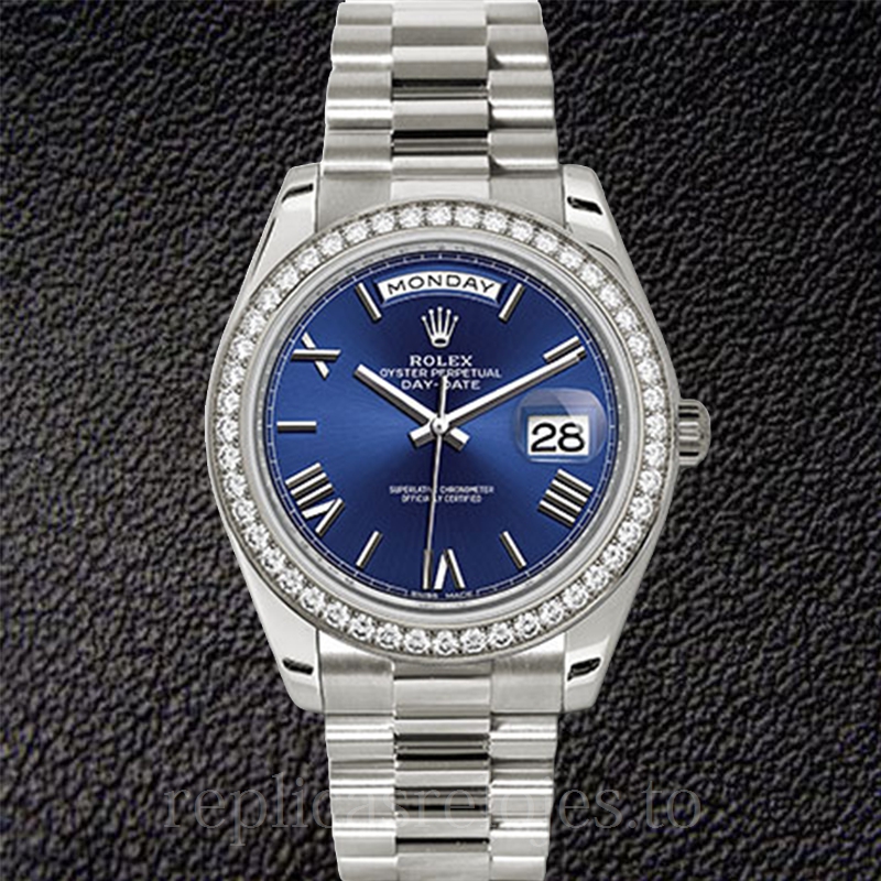 Rolex Day-Date 228349BLRP de los hombres Tono plateado Automático - Imagen 2