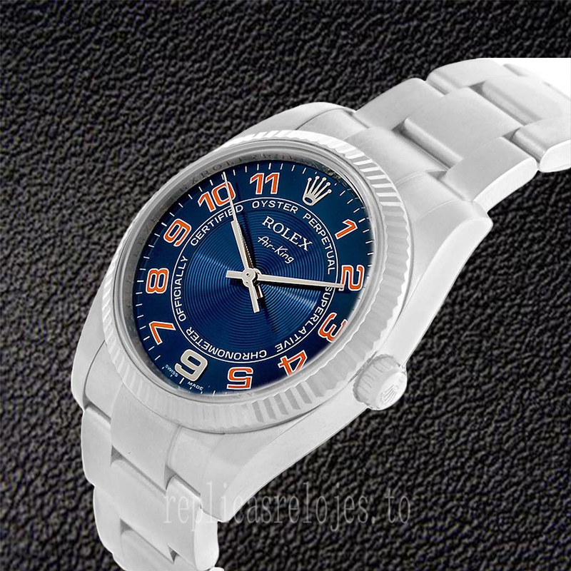 Rolex Air-king 114234BLAO 36mm De Los Hombres Esfera Azul - Imagen 3