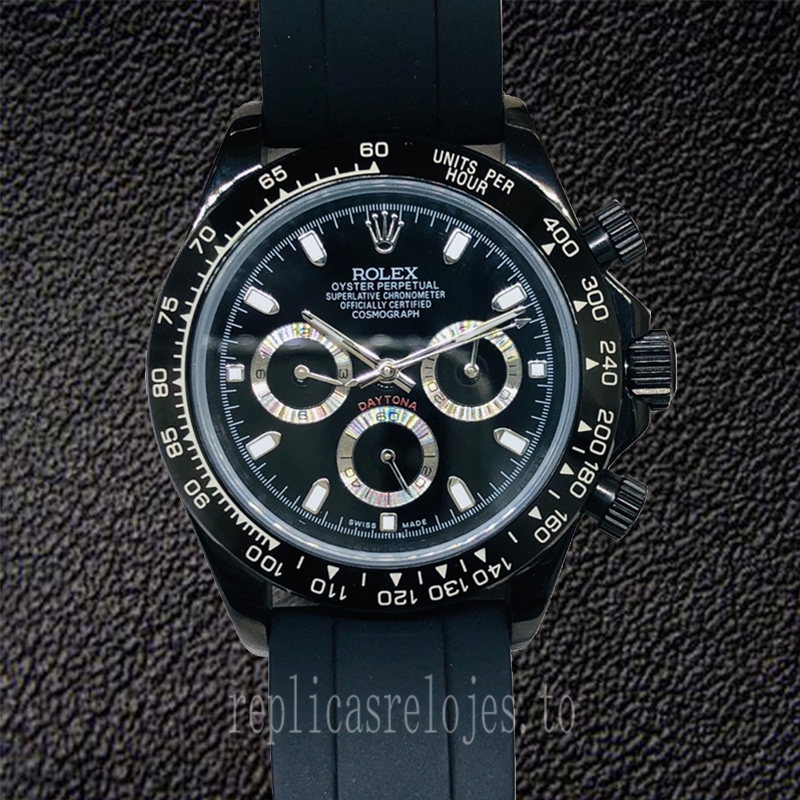 Rolex Daytona 116500 De Los Hombres 40mm Tono Negro Reloj - Imagen 2