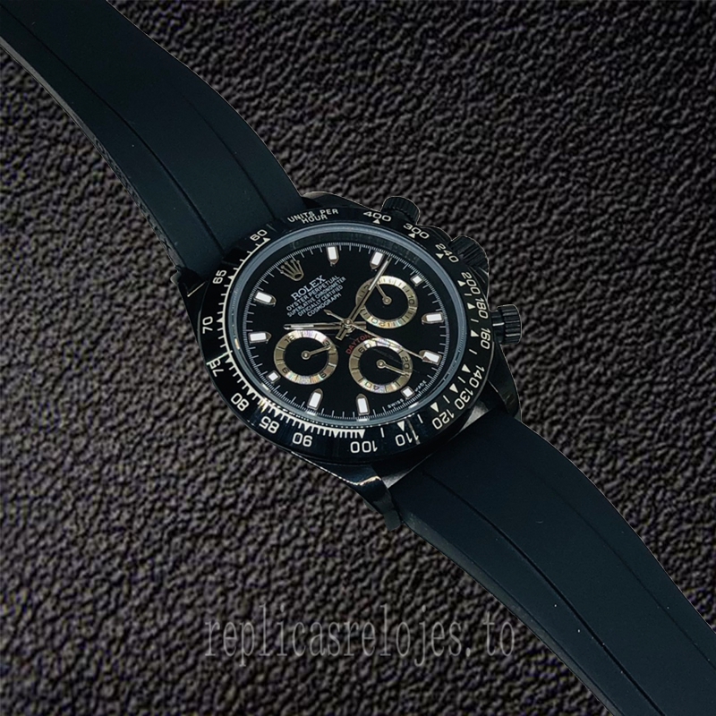 Rolex Daytona 116500 De Los Hombres 40mm Tono Negro Reloj - Imagen 3