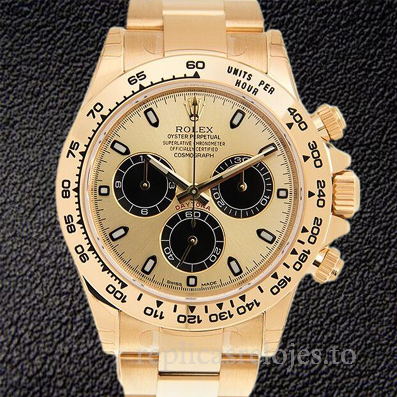 Rolex Daytona 116508BKCSO de los hombres 40mm Pulsera Tono de oro amarillo
