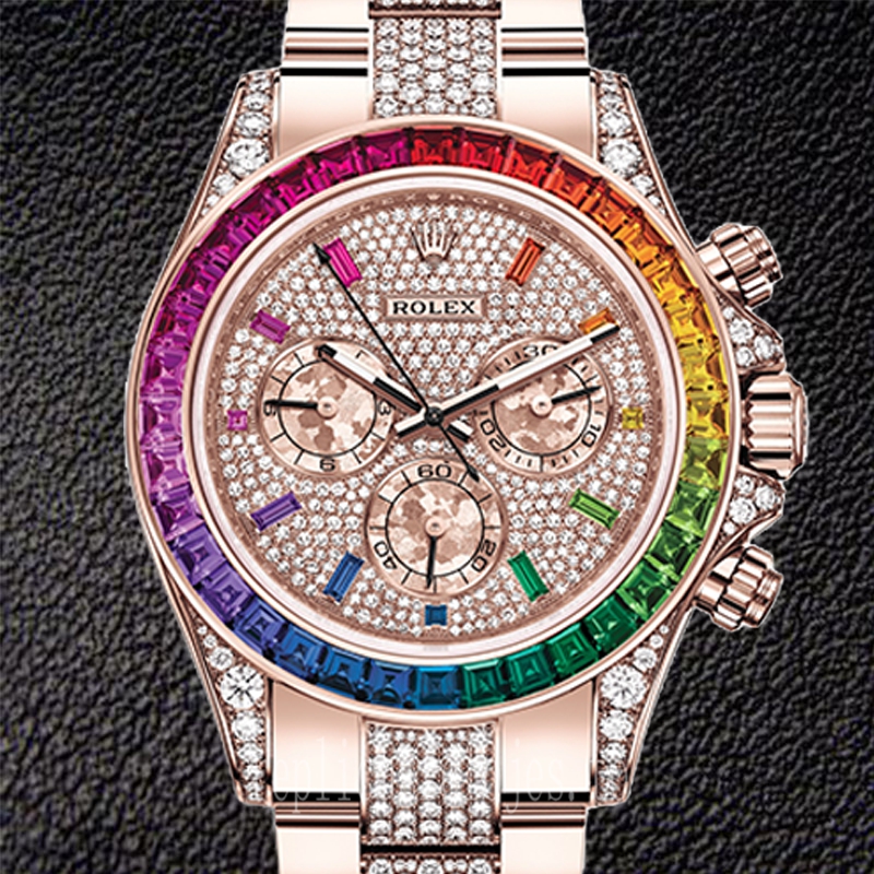 Rolex Daytona De Los Hombres 40mm 116595RBOW-0002 Tono Oro Rosa