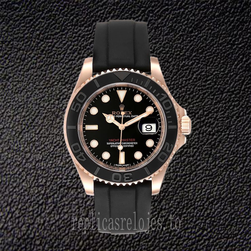 Rolex Yacht-master 116655BKSR De Los Hombres 40mm Rubber Band - Imagen 2