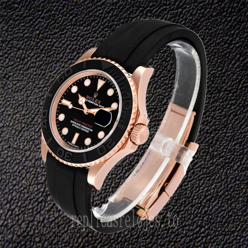Rolex Yacht-master 116655BKSR De Los Hombres 40mm Rubber Band - Imagen 3