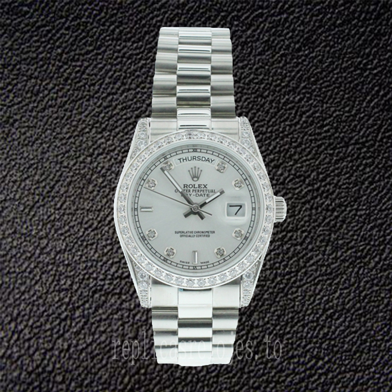 Rolex Day-date m118389-0008 36mm De Los Hombres Tono Plateado - Imagen 2