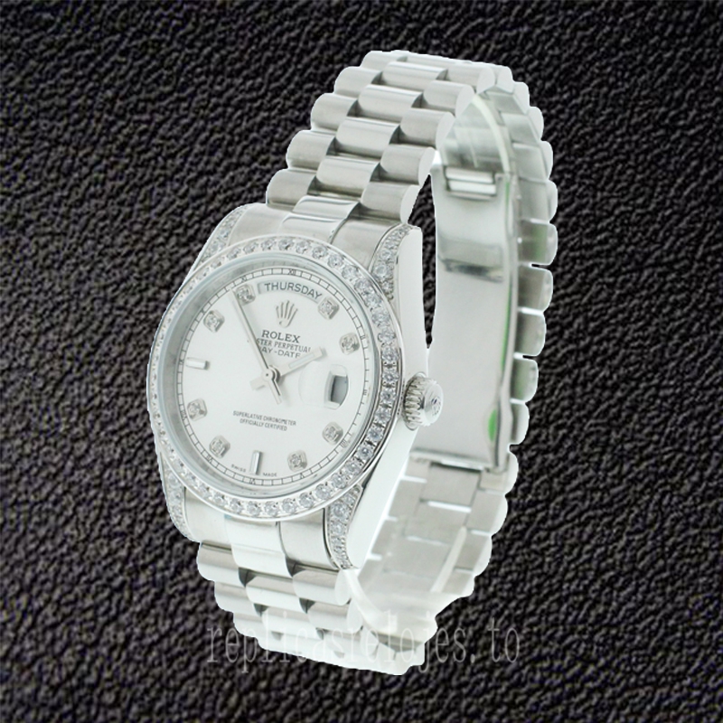 Rolex Day-date m118389-0008 36mm De Los Hombres Tono Plateado - Imagen 3