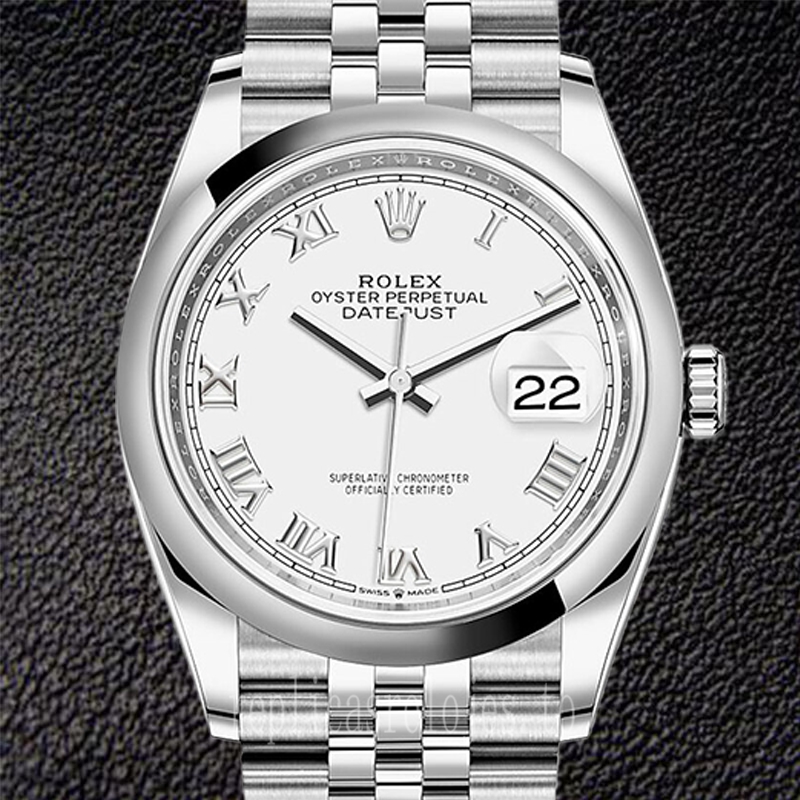 Rolex Datejust 36mm De Los Hombres m126200-0007 Esfera Blanca Automático