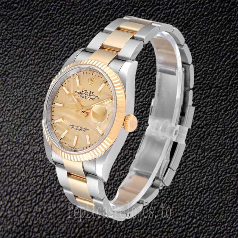 Rolex Datejust 36mm De Los Hombres M126233-0038 Esfera Dorada Automático - Imagen 3