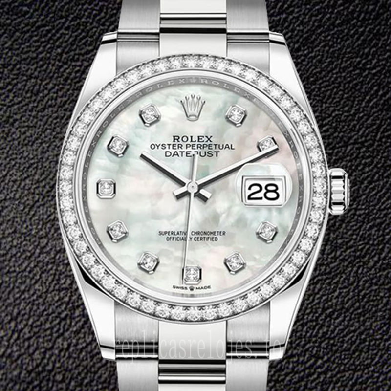 Rolex Datejust 36mm m126284rbr-0012 Señoras Automático Pulsera De Ostras