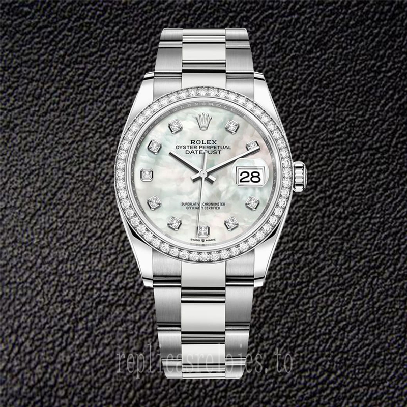 Rolex Datejust 36mm m126284rbr-0012 Señoras Automático Pulsera De Ostras - Imagen 2