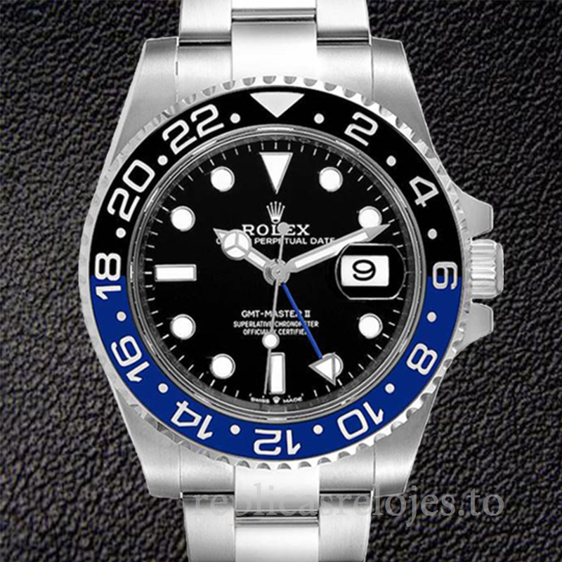 Rolex Gmt-Master Ii de los hombres 126710BKBLSO 40mm Tono plateado Oysterlock