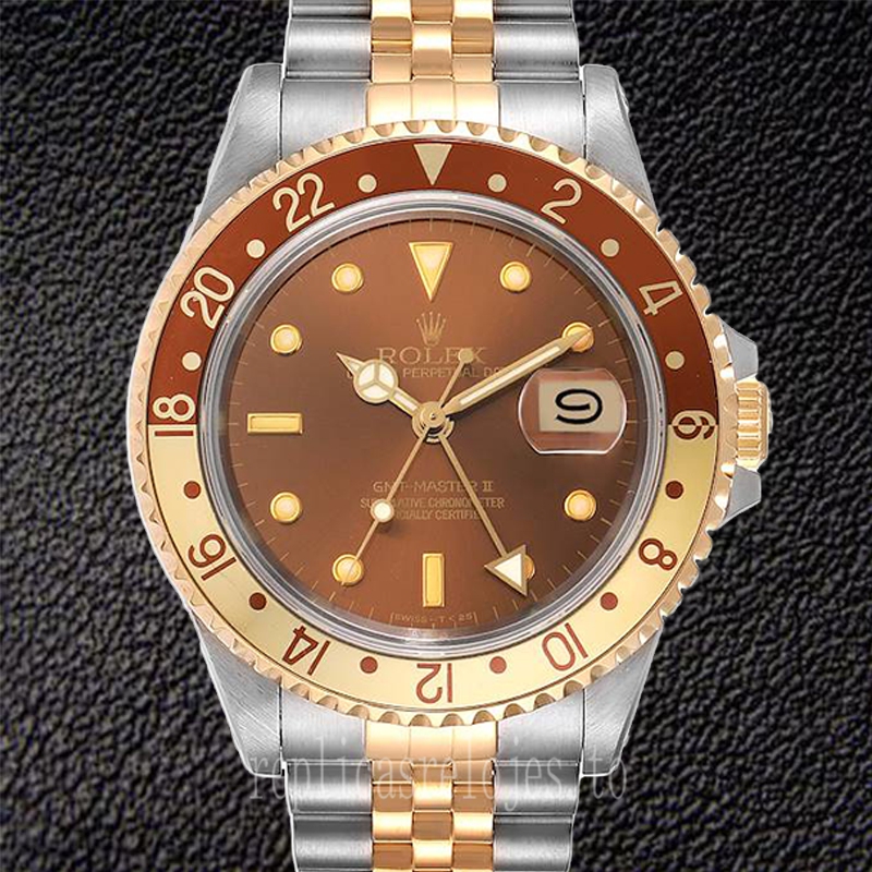 Rolex Gmt Master 16713BNSJ De Los Hombres 40mm Tono Dorado Automático