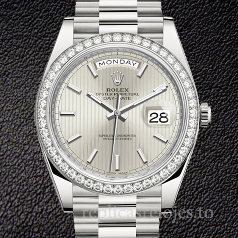 Rolex Day-Date 228349SSP de los hombres 40mm Automático Tono plateado