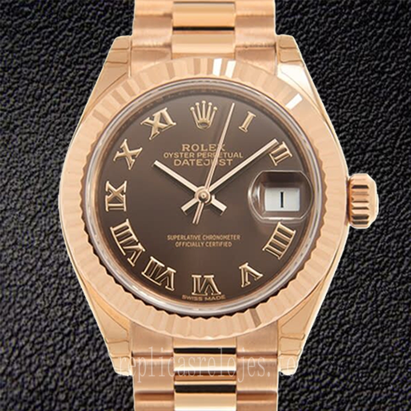 Rolex Datejust Señoras 28mm m279175-0014 Esfera De Chocolate
