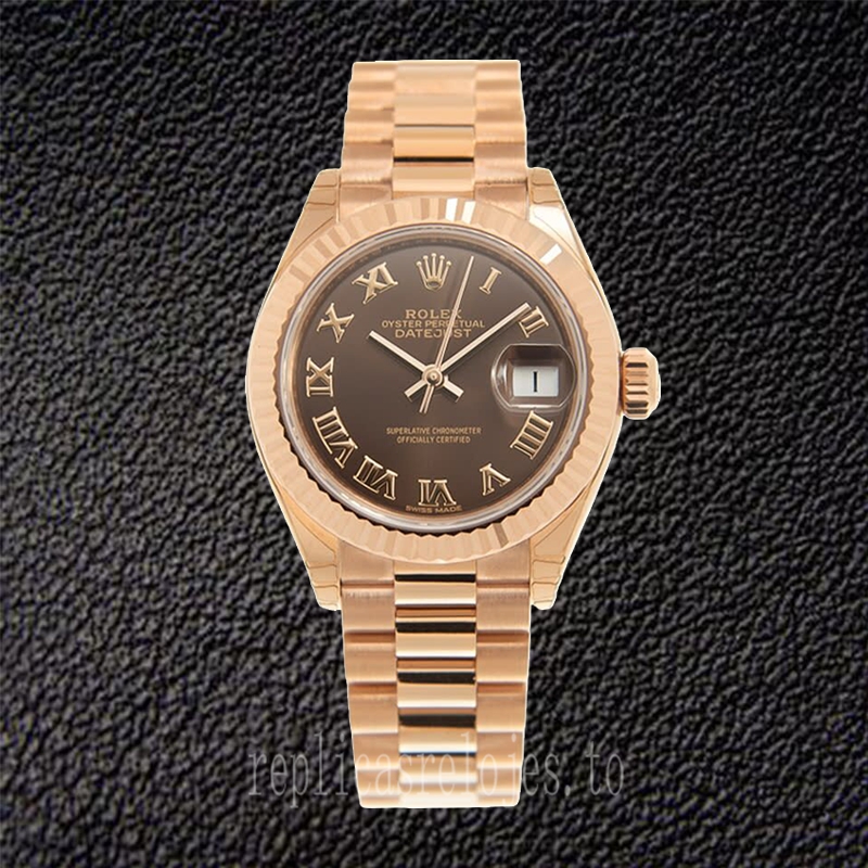 Rolex Datejust Señoras 28mm m279175-0014 Esfera De Chocolate - Imagen 2