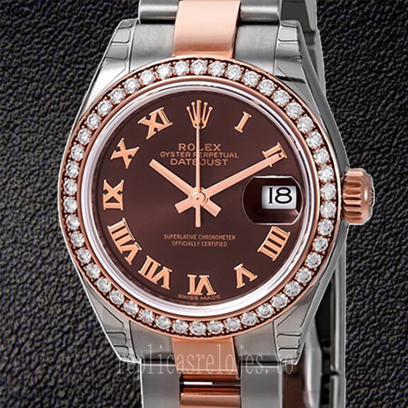 Rolex Datejust Señoras m279381rbr-0010 28mm Reloj Esfera De Chocolate