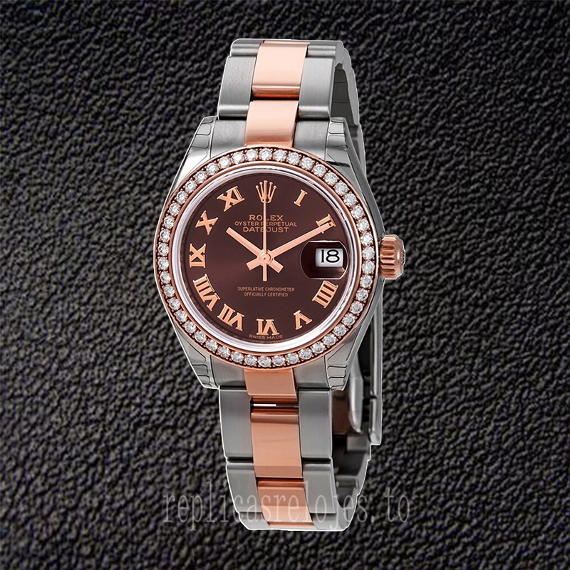 Rolex Datejust Señoras m279381rbr-0010 28mm Reloj Esfera De Chocolate - Imagen 2