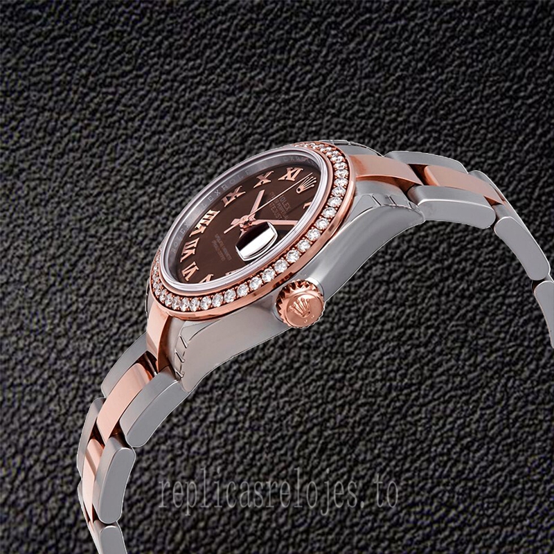 Rolex Datejust Señoras m279381rbr-0010 28mm Reloj Esfera De Chocolate - Imagen 3