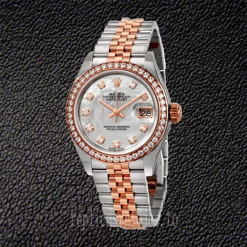 Rolex Datejust m279381rbr-0013 Señoras 28mm Tono Plateado - Imagen 2