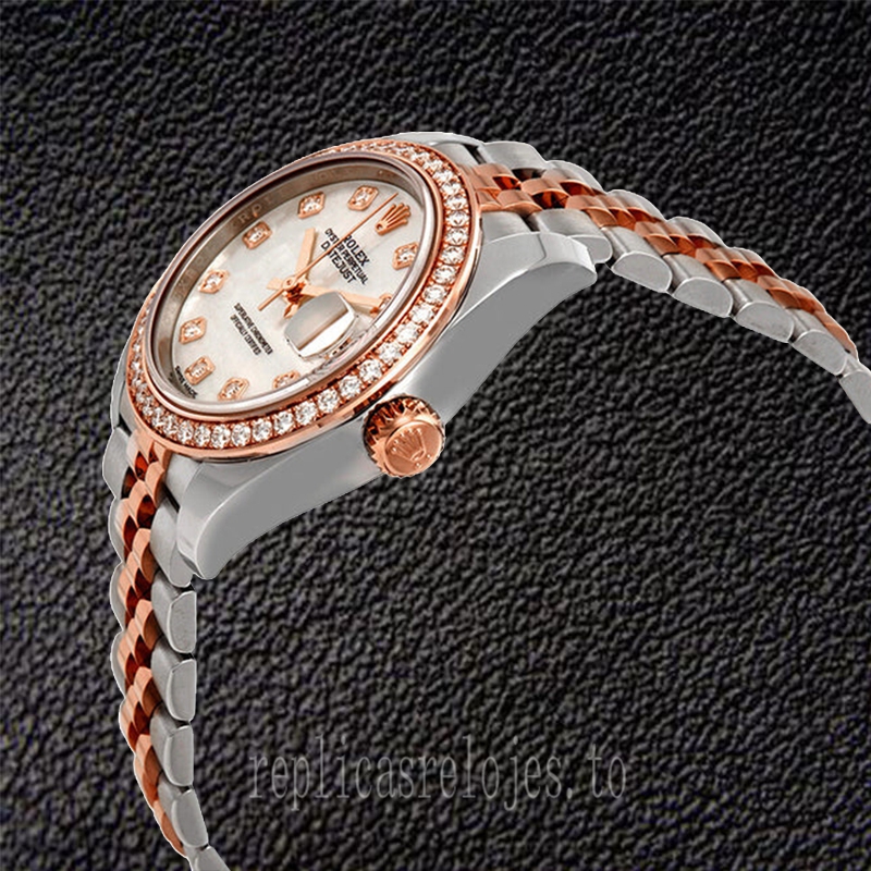 Rolex Datejust m279381rbr-0013 Señoras 28mm Tono Plateado - Imagen 3