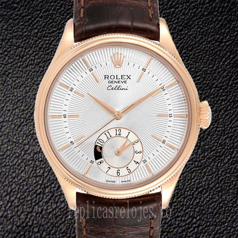 Rolex Cellini m50525-0008 De Los Hombres 39mm Esfera Plateada Reloj