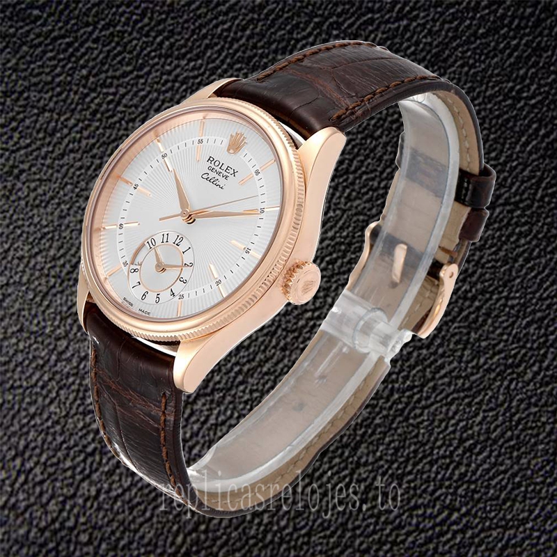 Rolex Cellini m50525-0008 De Los Hombres 39mm Esfera Plateada Reloj - Imagen 3