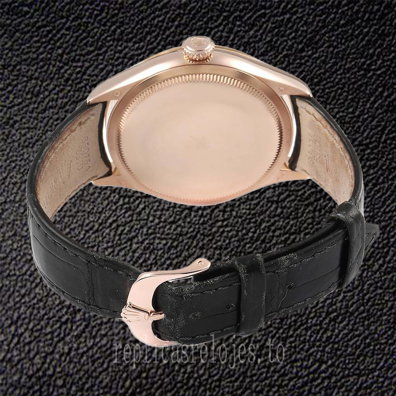 Rolex Cellini 39mm m50705rbr-0010 De Los Hombres Correa De Cuero - Imagen 4