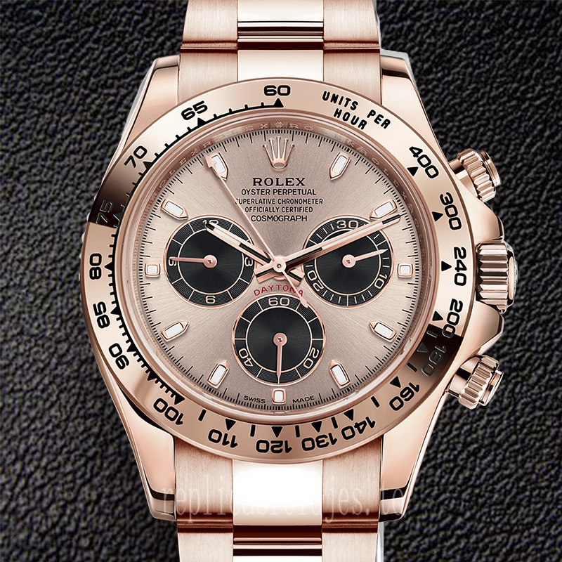 Rolex Daytona 40mm De Los Hombres m116505-0016 Esfera De Oro Rosa Pulsera De Ostras