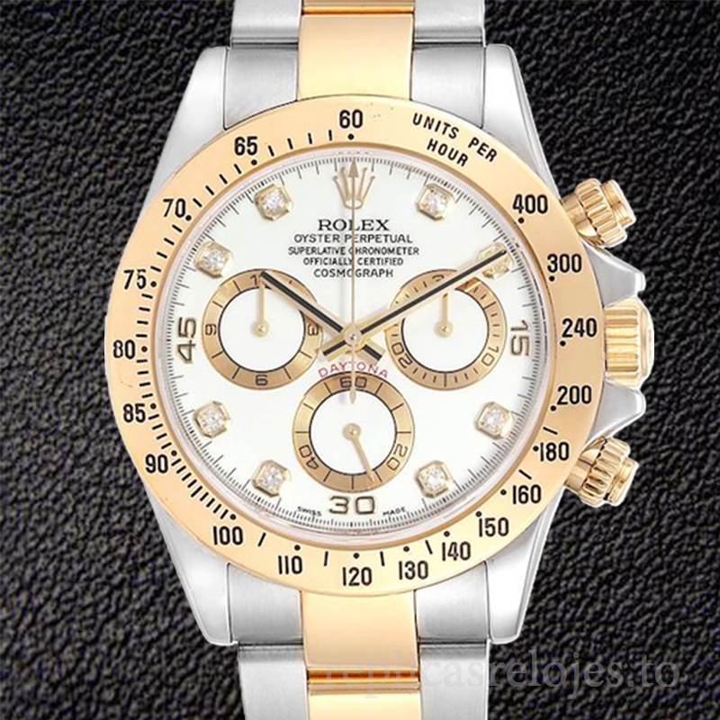 Rolex Daytona De Los Hombres 40mm 116523-78593 Automático Tono Plateado