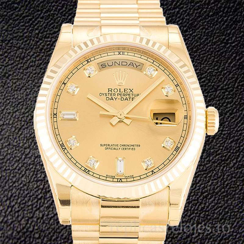 Rolex Day-Date 36mm 118238 De Los Hombres Tono Dorado Reloj