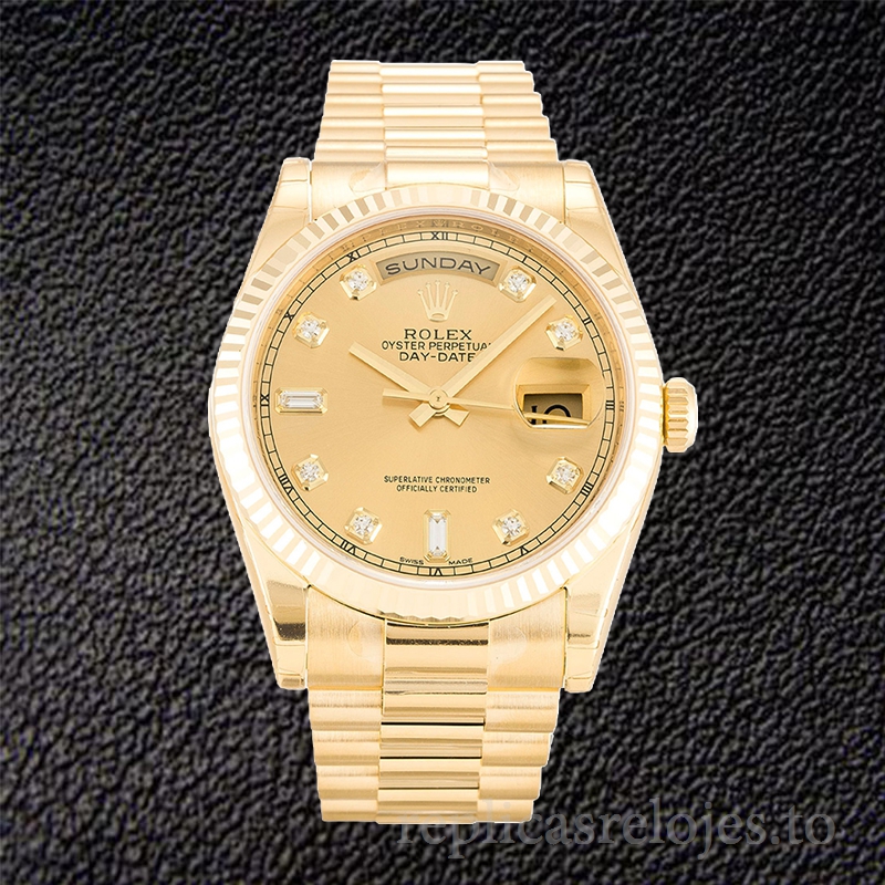 Rolex Day-Date 36mm 118238 De Los Hombres Tono Dorado Reloj - Imagen 2