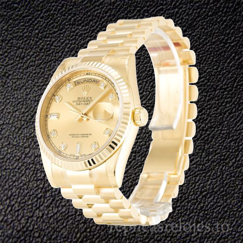 Rolex Day-Date 36mm 118238 De Los Hombres Tono Dorado Reloj - Imagen 3