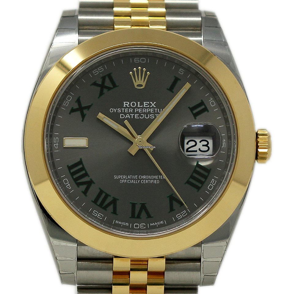 Réplica Rolex Swiss New Datejust 41 126303 41 mm Acero Oro Verde Tarjeta Caja 5yrwarranty #rl452
