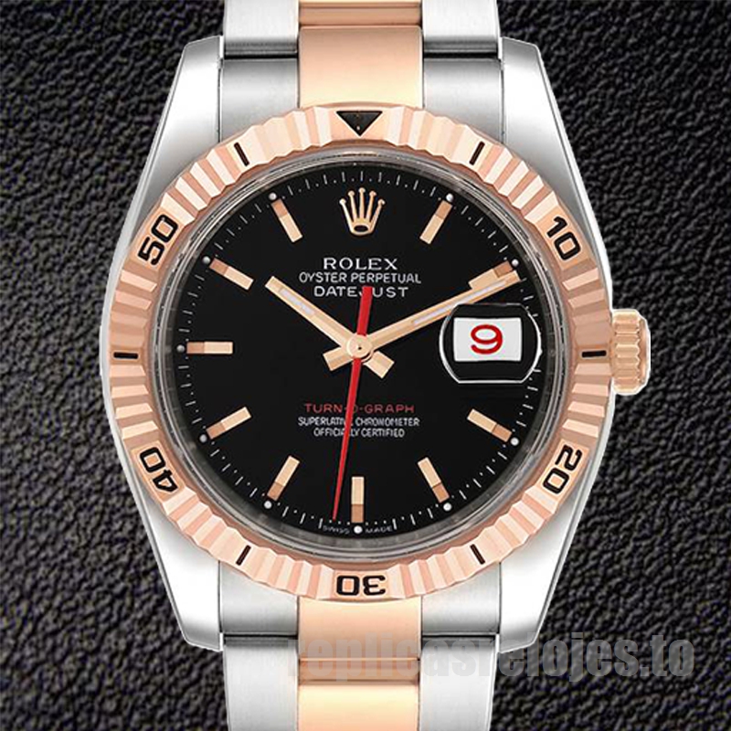 Rolex Datejust Turn-o-graph 36mm De Los Hombres 116261 Tono Plateado Automático