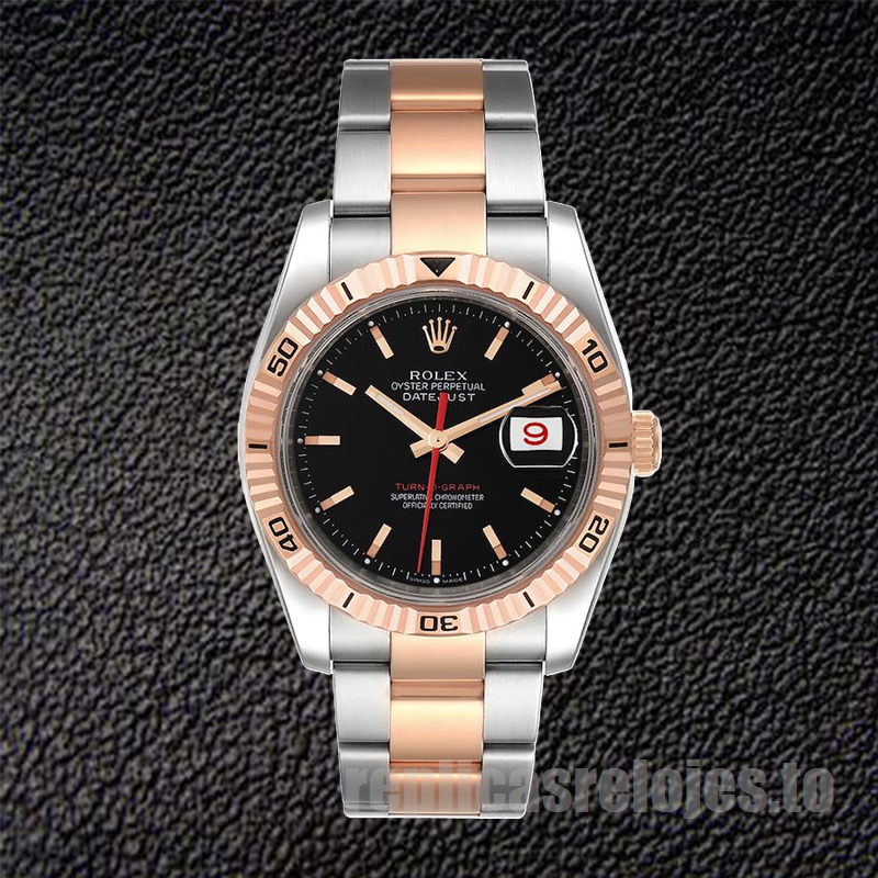 Rolex Datejust Turn-o-graph 36mm De Los Hombres 116261 Tono Plateado Automático - Imagen 2