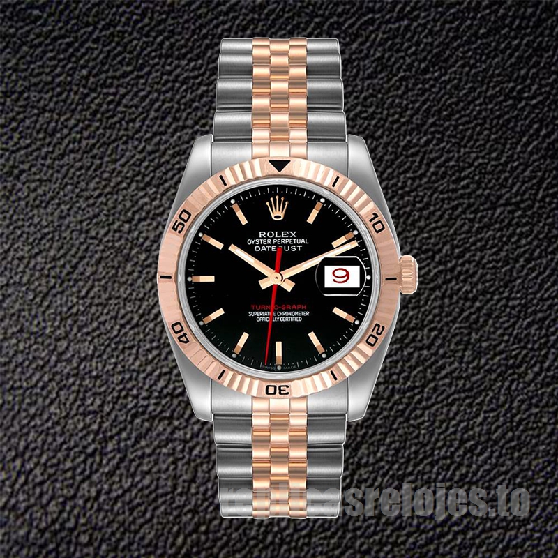 Rolex Datejust Turn-o-graph 36mm De Los Hombres 116261 Tono Plateado Automático - Imagen 5