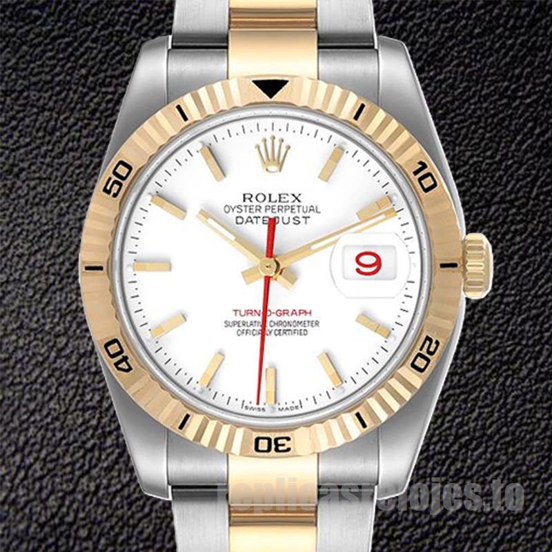 Rolex Datejust Turn-o-graph 116263 De Los Hombres 36mm Pulsera De Ostras