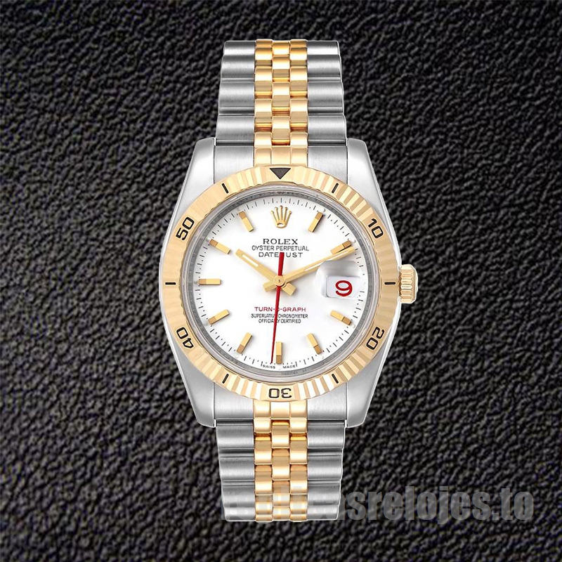 Rolex Datejust Turn-o-graph 116263 De Los Hombres 36mm Pulsera De Ostras - Imagen 5