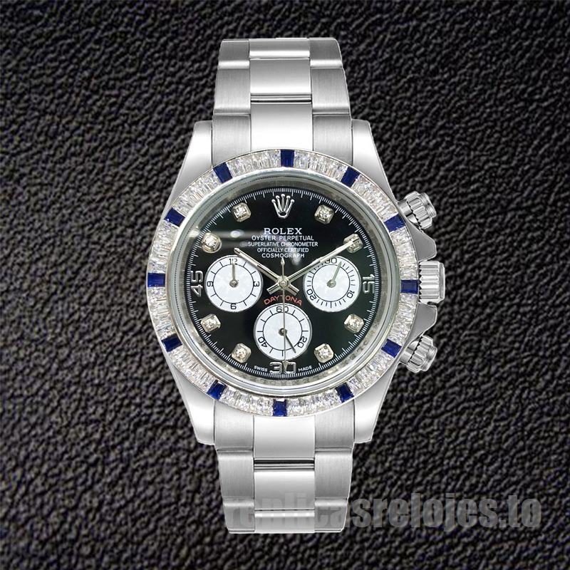 Rolex Daytona 40mm De Los Hombres 116599 Tono Plateado Esfera Negra - Imagen 2