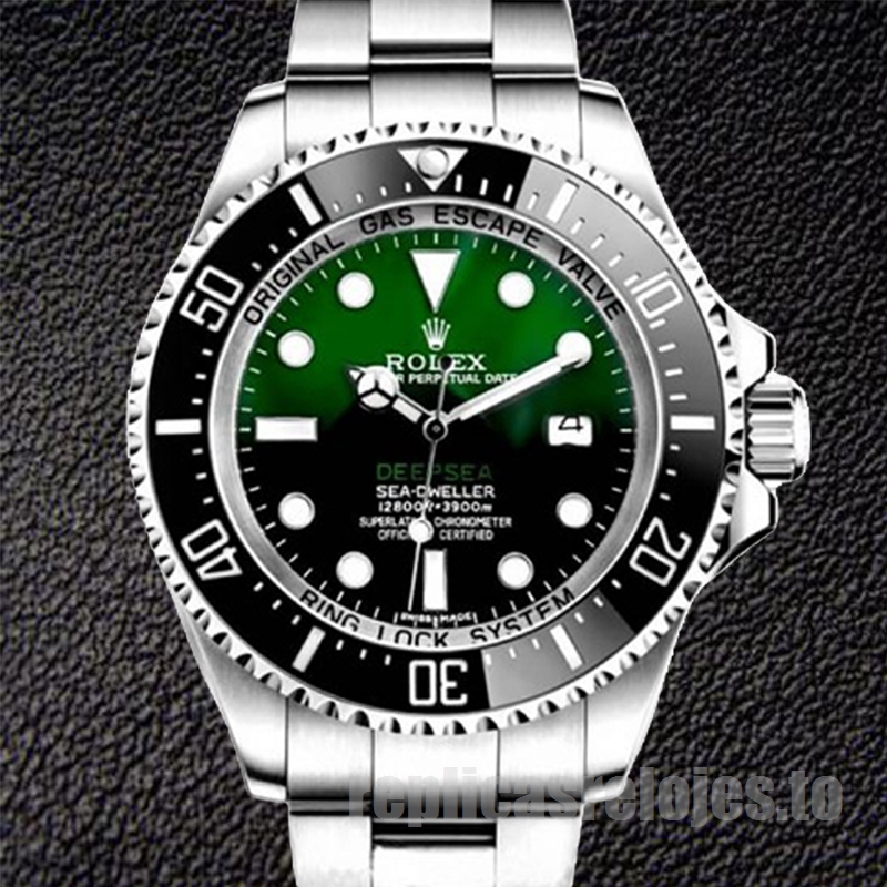 Rolex Deepsea 116660 De Los Hombres 44mm Esfera Verde Pulsera De Ostras