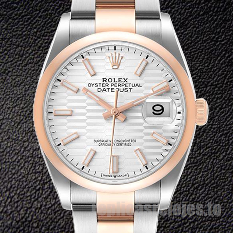 Rolex Datejust 36mm De Los Hombres m126201-0034 Tono Plateado
