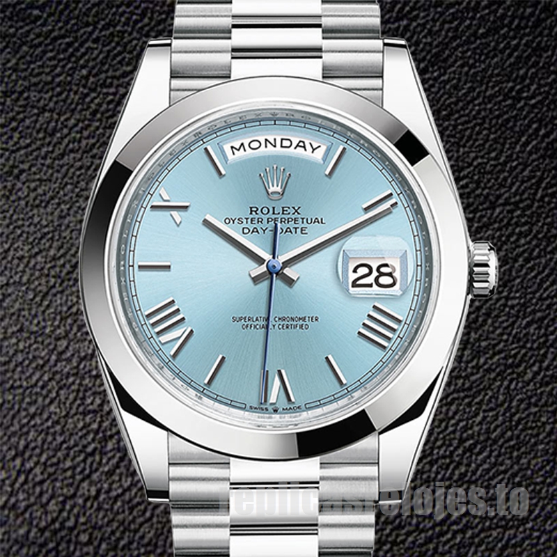 Rolex Day-Date De Los Hombres 40mm m228206-0044 Tono Plateado Automático