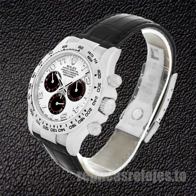 Rolex Daytona De Los Hombres 116519 40mm Correa De Cuero Reloj - Imagen 3